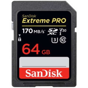 Карта памяти SDXC 64Gb Sandisk Extreme Pro Class 10 UHS-I U3 (SDSDXXY-064G-GN4IN)
