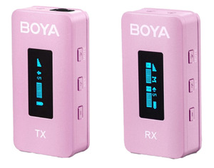 Микрофон беспроводной BOYA BY-XM6-K1P с зарядным кейсом pink