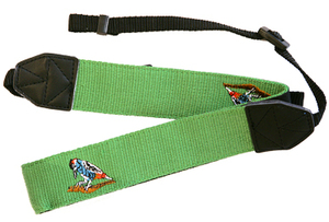 Ремень наплечный FUJIMI универсальный с вышивкой зеленый. Ширина 39мм