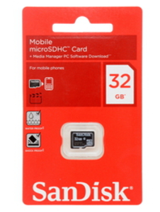 Карта памяти SanDisk microSDHC 32 Гб class 4 SDSDQM-032G-B35