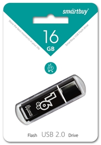 USB 16Gb - Smartbuy Glossy Black SB16GBGS-K