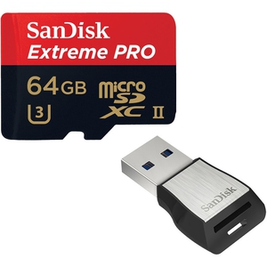 Кaрта памяти microSDXC 64Gb SanDisk Extreme Pro Class 10 (275/100 MB/s) SDSQXPJ-064G-GN6M3