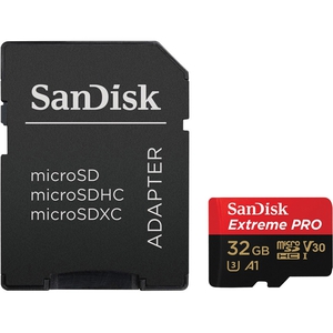 Карта памяти microSDHC 32Gb SanDisk Extreme Pro 100Mb/s A1 V30 U3 / SDSQXCG-032G-GN6MA
