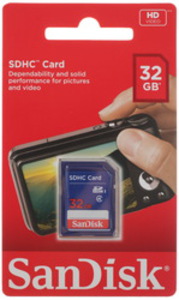 Карта памяти SDHC 32GB Sandisk Class 4 (SDSDB-032G-B35)