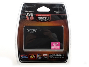 Картридер Ginzzu внешний, мультиформатный, USB 3.0, черный (GR-336B)