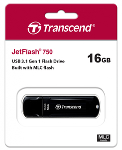 USB флешка 16Gb USB 3.0 Transcend 750K (TS16GJF750K) черный