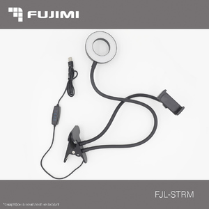 Компактный кольцевой осветитель с креплением для смартфона Fujimi FJL-STRM