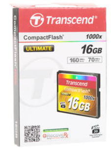 Карта памяти Compact Flash 16GB 1000x Transcend